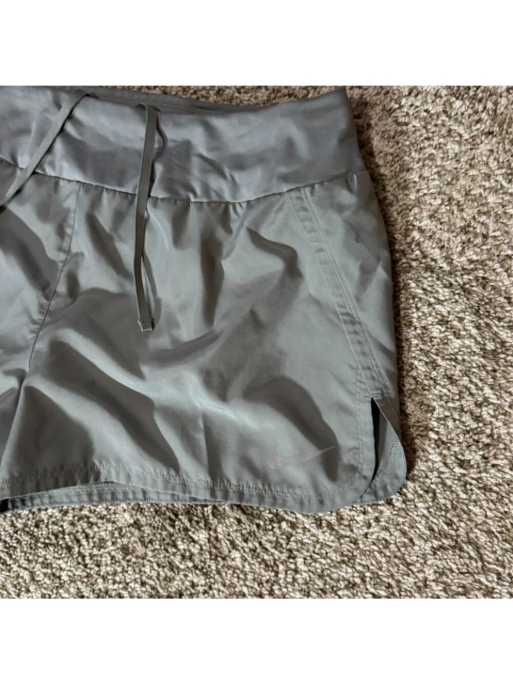 Nike Running Shorts Womens Large Gray Dri-FIT Lined Drawstring Athletic CJ2400 - Picture 2 of 9